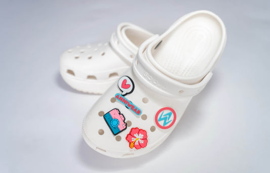 Various Shoes Charms insitu on a Croc pair of shoes