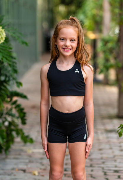 Black Force Crop & Short Set