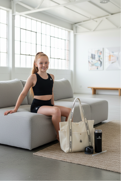 Black Force Set - Sitting on Lounge with Tote & Onyx FreeSip