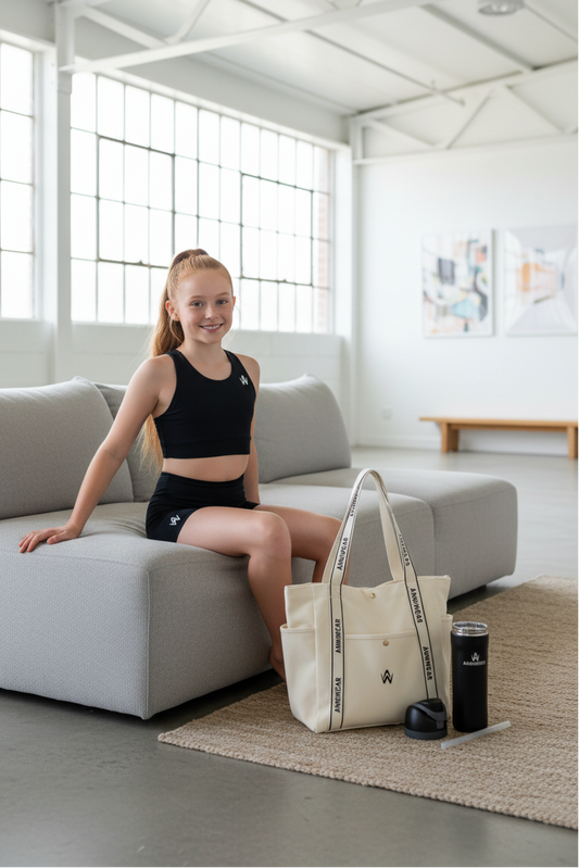 Black Force Set - Sitting on Lounge with Tote & Onyx FreeSip